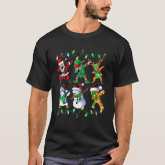 Dabbing Santa Vrienden Xmas Gifts Kinder Meisjes J T-shirt