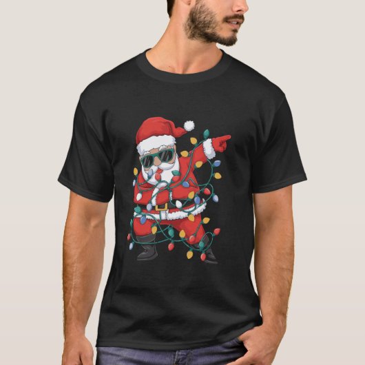 Dabbing Santa Vrolijk Kerstfeest Grappig Kerstfees T-shirt (Voorkant)