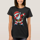 Dabbing Santa Xmas Lights Funny Christmas Men Wome T-shirt (Voorkant)