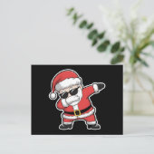 Dabbing Santa Xmas Lights Kinder kerstcadeaus Feestdagenkaart (Staand voorkant)