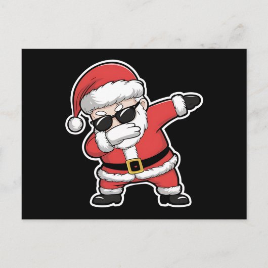 Dabbing Santa Xmas Lights Kinder kerstcadeaus Feestdagenkaart (Voorkant)