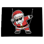 Dabbing Santa Xmas Lights Kinder kerstcadeaus Groot Cadeauzakje (Voorkant)