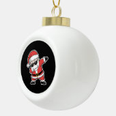 Dabbing Santa Xmas Lights Kinder kerstcadeaus Keramische Bal Ornament (Rechts)