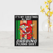 Dabbing Santaclaus All Christmas Night Dab Dance  Kaart (Gele Bloem)