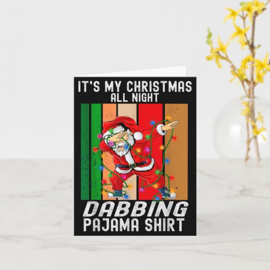 Dabbing Santaclaus All Christmas Night Dab Dance  Kaart (Gele Bloem)