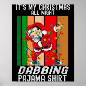 Dabbing Santaclaus All Christmas Night Dab Dance Poster (Voorkant)