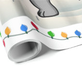 Dabbing Schnauzer Santa Light Kerstmis Cadeaupapier (Rol Hoek)