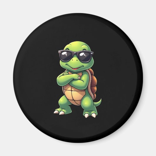 Dabbing Sea Turtle Animal Lover Save The Turtles ( Magneet (Voorkant)