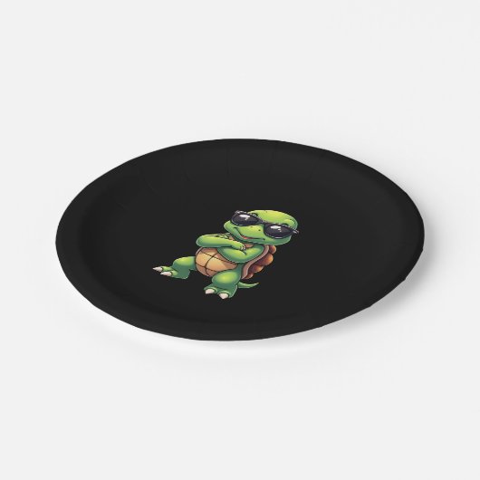 Dabbing Sea Turtle Animal Lover Save The Turtles ( Papieren Bordje (Gekanteld)
