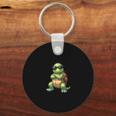 Dabbing Sea Turtle Animal Lover Save The Turtles ( Sleutelhanger (Voorkant)