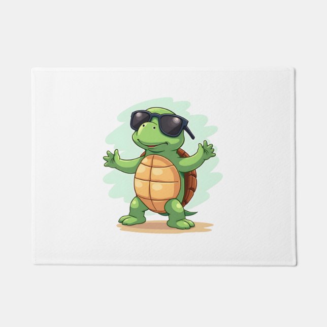 Dabbing Sea Turtle Animal Lover Save The Turtles T Deurmat (Voorkant)