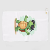 Dabbing Sea Turtle Animal Lover Save The Turtles T Golfhanddoek (Horizontaal)