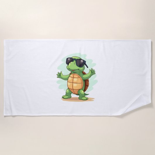 Dabbing Sea Turtle Animal Lover Save The Turtles T Strandlaken (Voorkant)