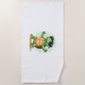 Dabbing Sea Turtle Animal Lover Save The Turtles T Strandlaken (Voorkant)