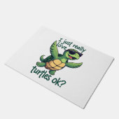 Dabbing Sea Turtle I Just Really Love Turtles Ok_  Deurmat (Schuin)