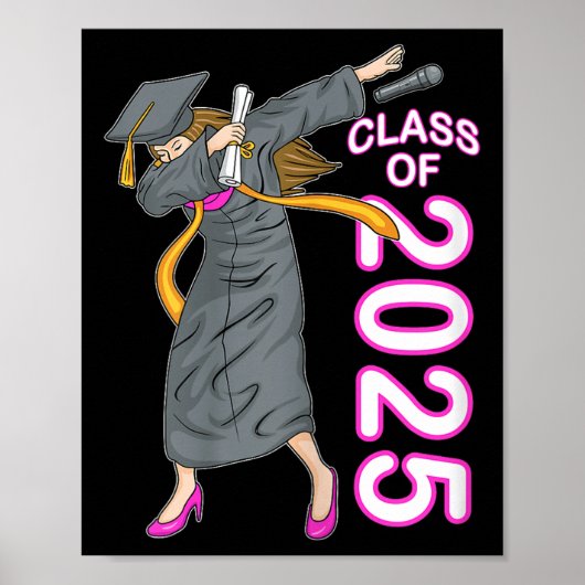 Dabbing Senior CL van 2025 College afstudeercadeau Poster (Voorkant)