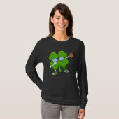 Dabbing Shamrock cricket St Patricks Day Men Women T-shirt (Voorkant volledig)