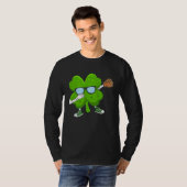 Dabbing Shamrock cricket St Patricks Day Men Women T-shirt (Voorkant volledig)