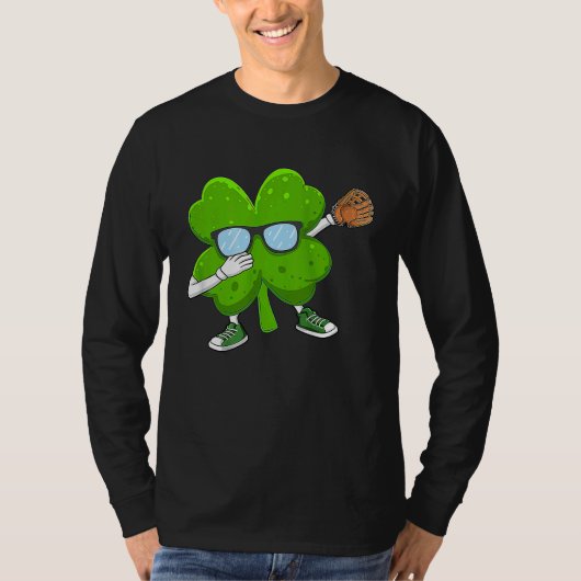 Dabbing Shamrock cricket St Patricks Day Men Women T-shirt (Voorkant)