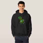 Dabbing Shamrock HOCKEY St Patricks Day Men Women Hoodie (Voorkant volledig)