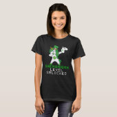 Dabbing Shamrock Shenanigans Leprechaun Unicorn Ga T-shirt (Voorkant volledig)