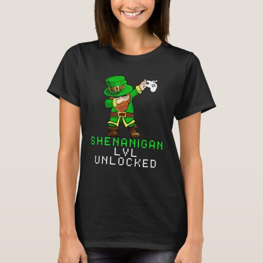 Dabbing Shamrock Shenanigans Leprechaun Unicorn Ga T-shirt (Voorkant)