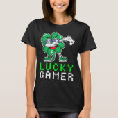 Dabbing Shamrock St Paddy's Day Video Gaming Quote T-shirt (Voorkant)