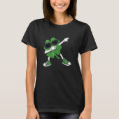 Dabbing Shamrock St Patrick's Day Boys Girls Kinde T-shirt (Voorkant)