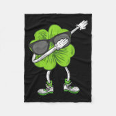 Dabbing Shamrock St Patrick's Day Funny Irish Boys Fleece Deken (Voorkant)