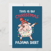 Dabbing Sheep Dit is mijn kerstpajama-programma's Bedankkaart (Voorkant)