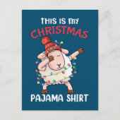 Dabbing Sheep Dit is mijn kerstpajama-programma's Briefkaart (Voorkant)