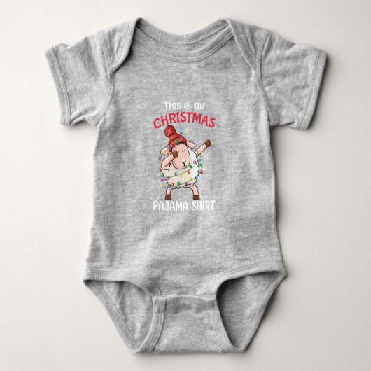 Dabbing Sheep Dit is mijn kerstpajama-programma's Romper (Voorkant)
