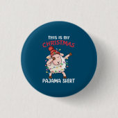 Dabbing Sheep Dit is mijn kerstpajama-programma's Ronde Button 3,2 Cm (Voorkant)