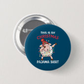 Dabbing Sheep Dit is mijn kerstpajama-programma's Ronde Button 5,7 Cm (Voorkant /achterkant)