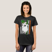 Dabbing Sheep Leprechaun Pet Amerikaanse vlag St P T-shirt (Voorkant volledig)
