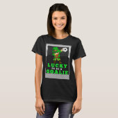 Dabbing Shenanigans Leprechaun Unicorn Soccer Goal T-shirt (Voorkant volledig)