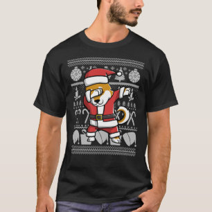 Dabbing Shiba in u Ugly KerstSweater Graphic C T-shirt