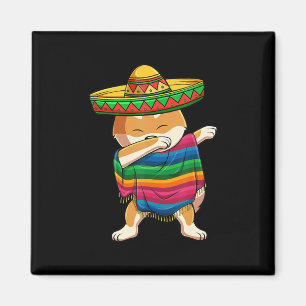 Dabbing shiba inu Cute Mexico Dog Cadeau Magneet