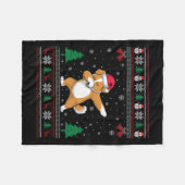 Dabbing Shichon Dog Santa Hat Boys Meisjes Kinder  Fleece Deken (Voorkant (Horizontaal))