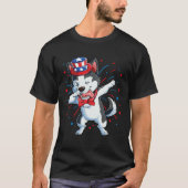 Dabbing Siberian Husky 4th of July Boys Kids Ameri T-shirt (Voorkant)