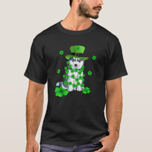 Dabbing Siberian Husky St Patrick's Day T-shirt