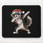 Dabbing Siberische Husky Santa Hat Christmas Dab D Muismat<br><div class="desc">Dabbing Siberische Husky Santa Hat Christmas Dab Dance Gifts</div>