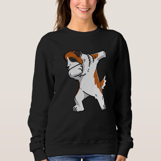Dabbing sint bernard hond dab dans trui (Voorkant)