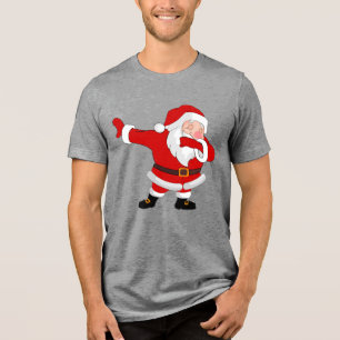Dabbing Sinterklaas Kerstmis Vakantie Dab Tri-Blend Shirt