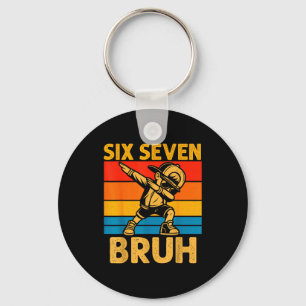 Dabbing Six Seven Bruh 67 Meme 6 7 Nummers Grappig Sleutelhanger