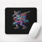 Dabbing skelet cinco de mayo feest hoeden muismat (Met muis)