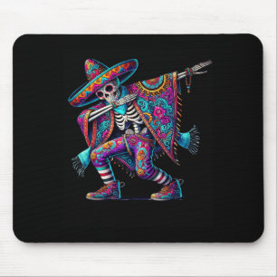 Dabbing skelet cinco de mayo feest hoeden muismat