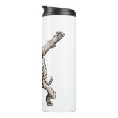 Dabbing Skelet Corgi Leuke Halloween Corgi Grappig Thermosbeker (Geroteerd rechts)