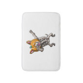 Dabbing Skelet Corgi Schattig Halloween Corgi Grap Badmat (Voorkant Verticaal)