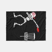Dabbing skelet draagt hoed discgolfspeler Hallowee Fleece Deken (Voorkant (Horizontaal))